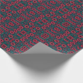 Papier Cadeau Design de fleurs rouges (Coin)