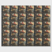 Papier Cadeau Design de gnome et de champignon (Plat)