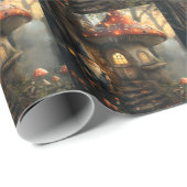 Papier Cadeau Design de gnome et de champignon (Coin rond)