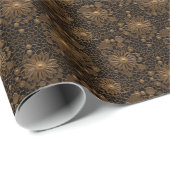 Papier Cadeau Design de luxe en fibre noire dorée (Coin rond)