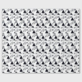 Papier Cadeau Design de neige de différents objets (Plat)