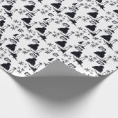 Papier Cadeau Design de neige de différents objets (Coin)