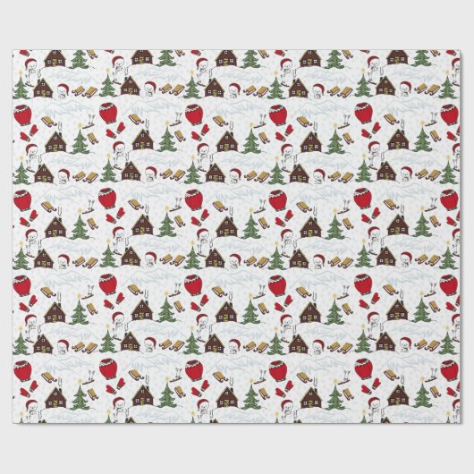 Papier Cadeau Design de Noël (Plat)