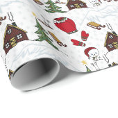 Papier Cadeau Design de Noël (Coin rond)