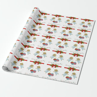 Papier Cadeau Design de Noël avec anges