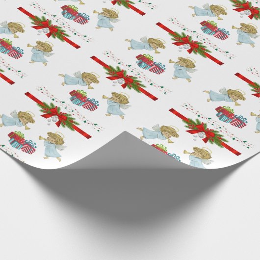 Papier Cadeau Design de Noël avec anges (Coin)