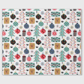 Papier Cadeau Design de Noël charmant (Plat)