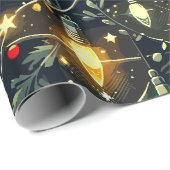 Papier Cadeau Design de Noël Motif 4 (Coin rond)