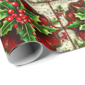 Papier Cadeau Design de Noël Steampunk (Coin rond)