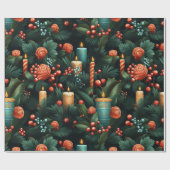 Papier Cadeau Design de Noël traditionnel (Plat)