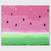 Papier Cadeau Design de pastèque mignonne (Plat)