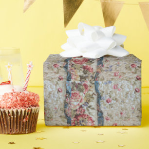 Papier cadeau design de photo de patchwork antique