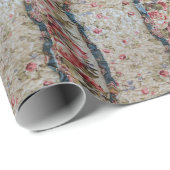 Papier cadeau design de photo de patchwork antique (Coin rond)