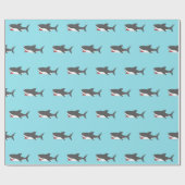 Papier Cadeau Design de requins mignons (Plat)