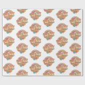 Papier Cadeau Design de style rétro pour bébé super (Plat)