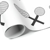 Papier Cadeau Design de tennis (Coin rond)