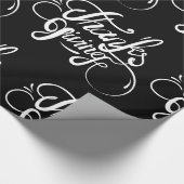 Papier Cadeau Design de texte blanc - Thanksgiving (Coin)