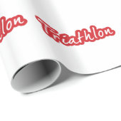 Papier Cadeau Design de triathlon cool (Coin rond)