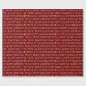 Papier Cadeau Design de typographie moderne de Noël (Plat)