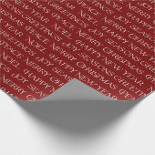 Papier Cadeau Design de typographie moderne de Noël (Coin)