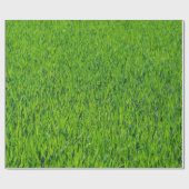 Papier Cadeau Design d'herbe verte (Plat)