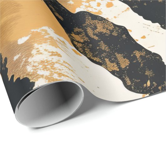 Papier Cadeau Design d'impression Boho Chic Tiger (Coin rond)