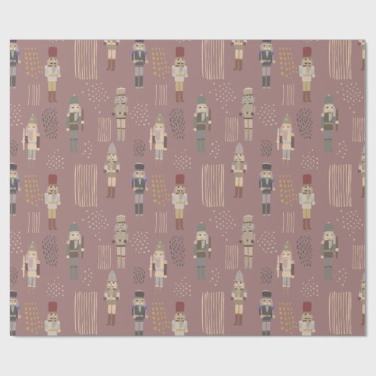 Papier Cadeau Design élégant de Noël Nutcracker (Plat)