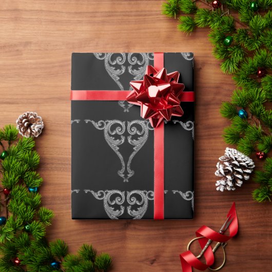 Papier Cadeau Design élégant Goth Swirl (Cadeau de vacances)