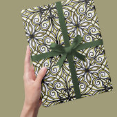 Papier Cadeau Design élégant, vert et noir