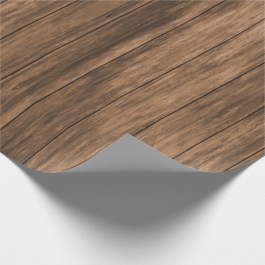 Papier Cadeau Design en bois de panneau foncé (Coin)