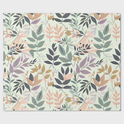 Papier Cadeau Design feuille (Plat)
