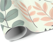 Papier Cadeau Design feuille (Coin rond)