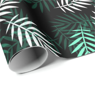 Papier Cadeau Design Feuille de palme tropicale