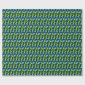 Papier Cadeau Design feuille vert (Plat)