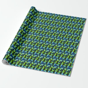 Papier Cadeau Design feuille vert