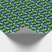 Papier Cadeau Design feuille vert (Coin)