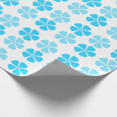 Papier Cadeau Design floral bleu (Coin)