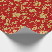 Papier Cadeau Design floral chinois classique (Coin)
