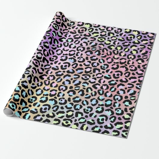 Papier Cadeau Design Iridescendant Leopard Series 6 (Déroulé)