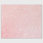 Papier Cadeau Design luxueux parties scintillant rose fille (Plat)