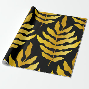 Papier Cadeau Design moderne avec feuille. Feuilles tropicaux de