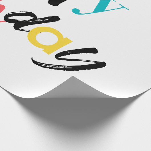 Papier Cadeau Design moderne et gai de "Joyeux anniversaire" (Coin)