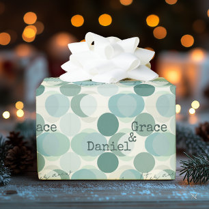 Papier Cadeau Design moderne minimaliste avec des cercles sarcel