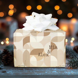 Papier Cadeau Design moderne minimaliste avec tons beiges