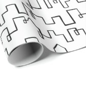 Papier Cadeau Design moderne peint Cityscape (Coin rond)