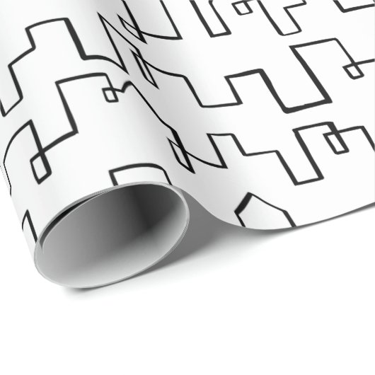 Papier Cadeau Design moderne peint Cityscape (Coin rond)