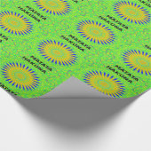 Papier Cadeau Design Motif africain en vert et en or (Coin)