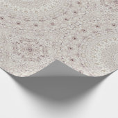 Papier Cadeau Design Motif en mandala beige et taupe (Coin)