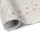 Papier Cadeau Design Motif en mandala beige et taupe (Coin rond)