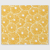 Papier Cadeau Design motif en tranches orange (Plat)